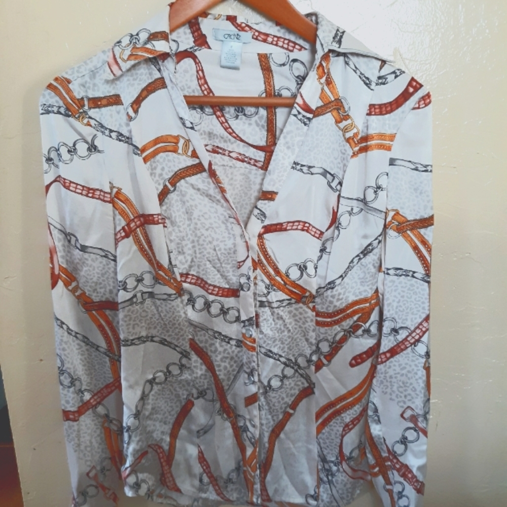 Cache Y2K Silk Stretch Top Small